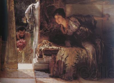 Alma-Tadema, Sir Lawrence Welcome Footsteps (mk23) Norge oil painting art
